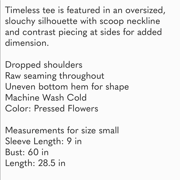 Free People, GENIUS TEE, SMALL, VERY OVERSIZED FIT! Last One! Brand NEW! - Picture 6 of 13